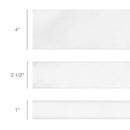 4" Wired Shimmer Satin Ribbon | White with White Backing | 10 Yard Roll