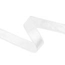 1" Wired Shimmer Satin Ribbon | White with White Backing | 10 Yard Roll