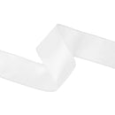 2 1/2" Wired Shimmer Satin Ribbon | White with White Backing | 10 Yard Roll