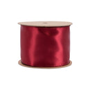 4" Wired Shimmer Satin Ribbon | Wine with Wine Backing | 10 Yard Roll