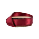 1" Wired Shimmer Satin Ribbon | Wine with Wine Backing | 10 Yard Roll
