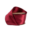 2 1/2" Wired Shimmer Satin Ribbon | Wine with Wine Backing | 10 Yard Roll
