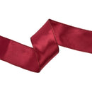 2 1/2" Wired Shimmer Satin Ribbon | Wine with Wine Backing | 10 Yard Roll