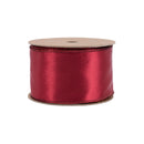 2 1/2" Wired Shimmer Satin Ribbon | Wine with Wine Backing | 10 Yard Roll