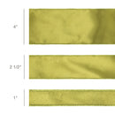 4" Wired Shimmer Satin Ribbon | Moss with Moss Backing | 10 Yard Roll