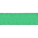 4" Wired Shimmer Satin Ribbon | Green with Green Backing | 10 Yard Roll