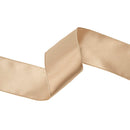 4" Wired Shimmer Satin Ribbon | Gold with Gold Backing | 10 Yard Roll