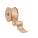 2 1/2" Wired Shimmer Satin Ribbon | Gold with Gold Backing | 10 Yard Roll