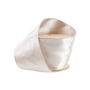 4" Wired Shimmer Satin Ribbon | Champagne with Champagne Backing | 10 Yard Roll