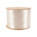 4" Wired Shimmer Satin Ribbon | Champagne with Champagne Backing | 10 Yard Roll