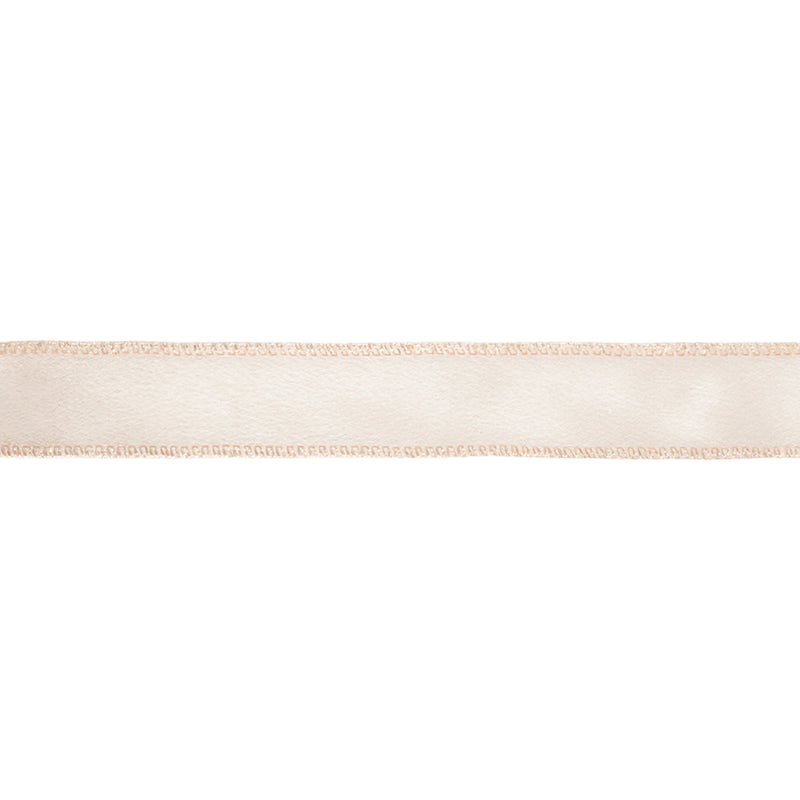 1" Wired Shimmer Satin | Champagne with Champagne Backing | 10 Yard Roll