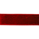 2 1/2" Wired Premium Velvet Ribbon | Red w/ Red Metallic Dupioni Backing | 5 Yard Roll