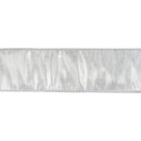 2 1/2" Wired Metallic Dupioni Ribbon | Bright Silver | 10 Yard Roll