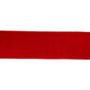2 1/2 Wired Cozy Velvet Ribbon | Red w/ Double-Fused Metallic Red Dupioni | 10 Yard Roll