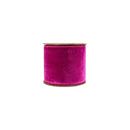 4" Wired Premium Velvet Ribbon | Hot Pink w/ Pink Dupioni Backing | 5 Yard Roll
