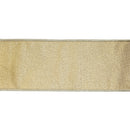 4" Wired Iridescent Ribbon | Gold Metallic Double-Fused Taffeta Backing | 10 Yard Roll