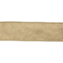 2 1/2" Wired Ribbon | Textured Gold Metallic Tissue Backing | 5 Yard Roll