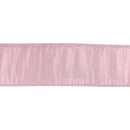 2 1/2" Wired Metallic Dupioni Ribbon | Pale Pink | 10 Yard Roll