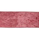 4" Reversible Frosted Velvet Wired Ribbon | Rose/Rose | 10 Yard Roll