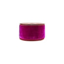 2 1/2" Wired Premium Velvet Ribbon | Hot Pink w/ Pink Dupioni Backing | 5 Yard Roll