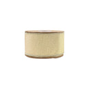 2 1/2" Wired Iridescent Ribbon | Gold Metallic Double-Fused Taffeta Backing | 10 Yard Roll