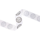 1" Printed Grosgrain Ribbon | Volleyballs on White | 25 Yard Roll