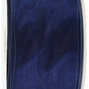 2 1/2" Wired Sheer Ribbon | Navy | 50 Yard Roll
