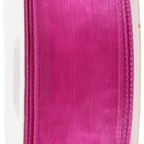 1 1/2" Wired Sheer Ribbon | Fuchsia | 50 Yard Roll