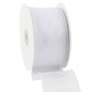 2 1/2" Wired Sheer Ribbon | White | 50 Yard Roll