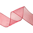 2 1/2" Wired Sheer Ribbon | Burgundy | 50 Yard Roll