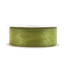 1 1/2" Wired Sheer Ribbon | Apple Green | 50 Yard Roll