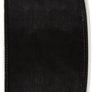 2 1/2" Wired Sheer Ribbon | Black | 50 Yard Roll