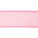 2 1/2" Wired Sheer Ribbon | Hot Pink | 50 Yard Roll