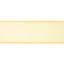 1 1/2" Wired Sheer Ribbon | Yellow | 50 Yard Roll