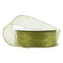 1 1/2" Wired Sheer Ribbon | Apple Green | 50 Yard Roll