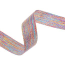 1" Metallic Grosgrain Ribbon | Rainbow | 25yd Roll