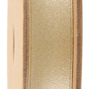 1" Metallic Grosgrain Ribbon | Pale Gold | 25yd Roll