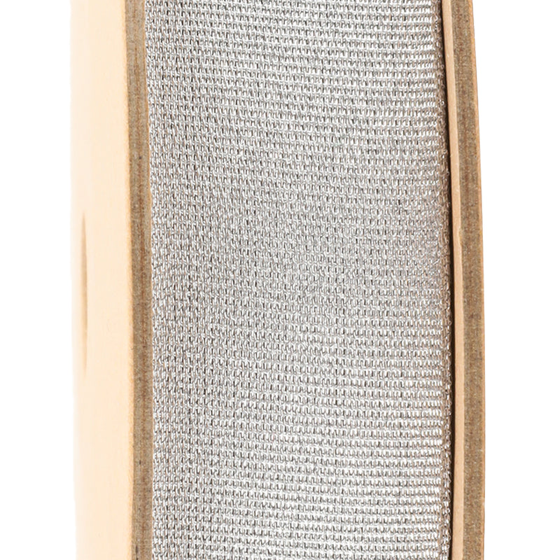 1" Metallic Grosgrain Ribbon | Pale Silver| 25yd Roll
