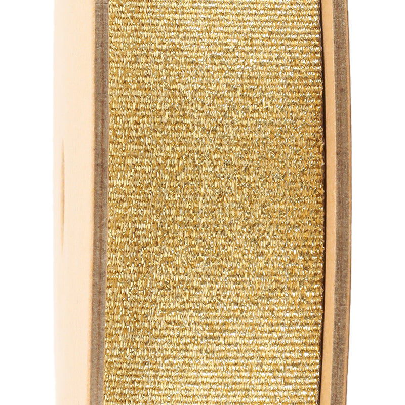 1" Metallic Grosgrain Ribbon | Gold | 25yd Roll