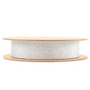 1" Metallic Grosgrain Ribbon | Bright Silver | 25yd Roll