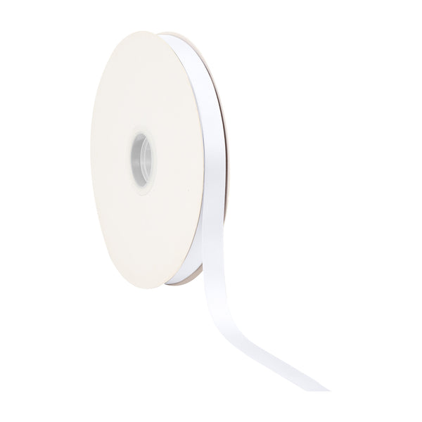 5/8" Double Face Satin Ribbon | White (029) | 25 Yard Roll