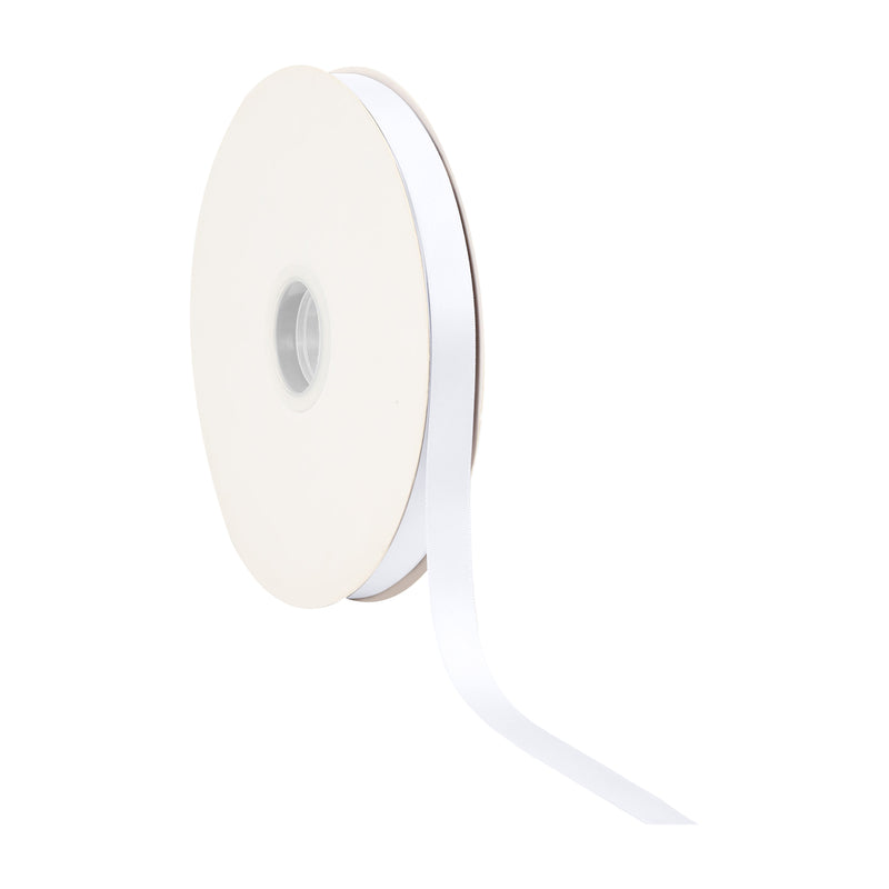 5/8" Double Face Satin Ribbon | White (029) | 25 Yard Roll