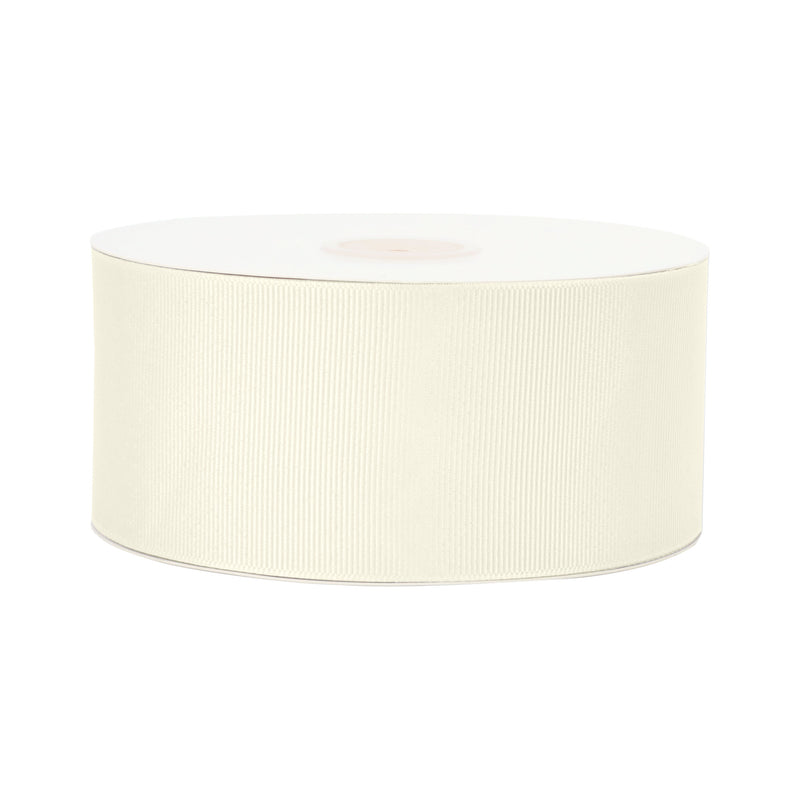 2 1/4" Textured Grosgrain Ribbon | Antique White (028) | 50 Yard Roll