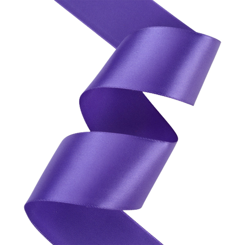 1 1/2" Double Face Satin Ribbon | Regal Purple (470) | 50 Yard Roll