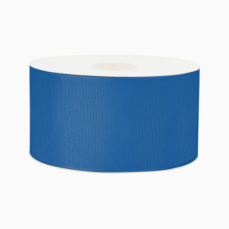 3" Textured Grosgrain Ribbon | Electric Blue (352) | 50 Yard Roll
