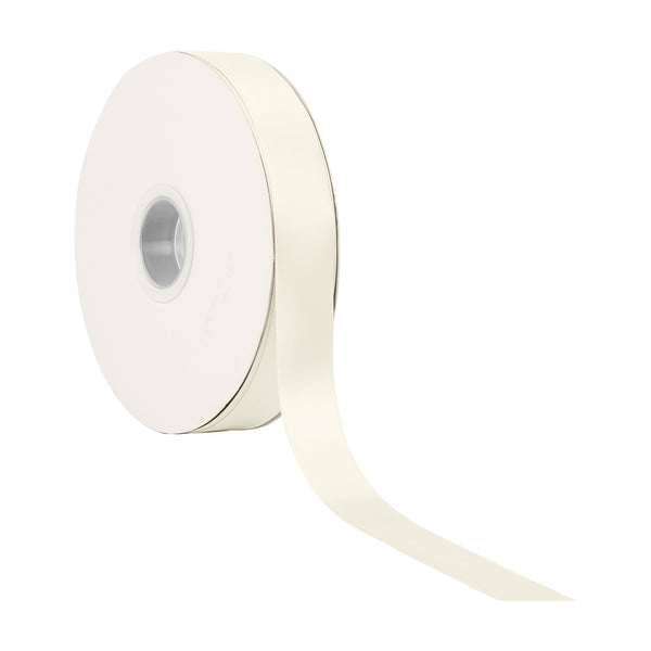 1" Double Face Satin Ribbon | Ivory (810) | 25 Yard Roll