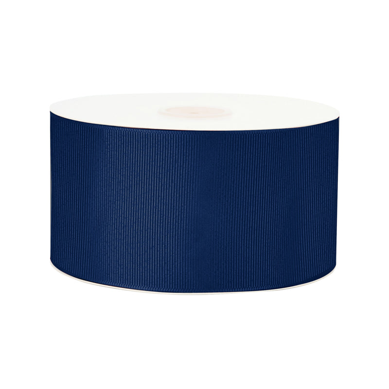 3" Textured Grosgrain Ribbon | Navy (370) | 50 Yard Roll