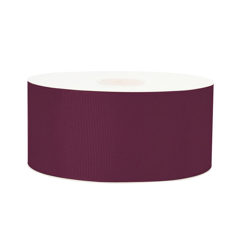 2 1/4" Textured Grosgrain Ribbon | Burgundy (277) | 50 Yard Roll