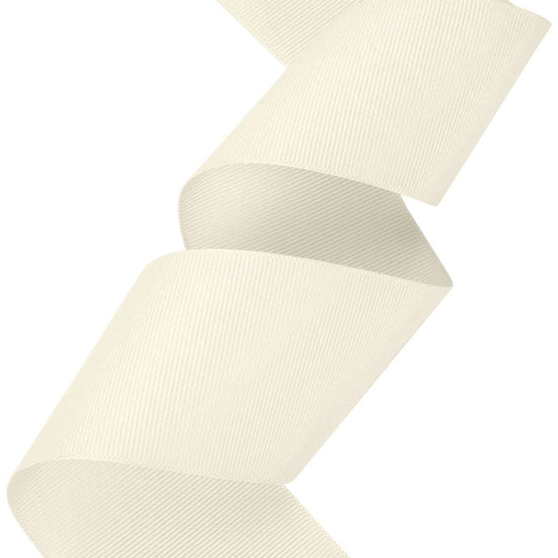 3" Textured Grosgrain Ribbon | Antique White (028) | 50 Yard Roll