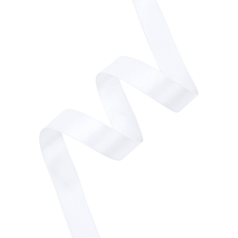 5/8" Double Face Satin Ribbon | White (029) | 25 Yard Roll